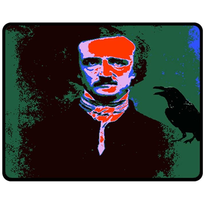 Edgar Allan Poe Pop Art  Double Sided Fleece Blanket (Medium) 