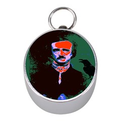 Edgar Allan Poe Pop Art  Mini Silver Compasses by icarusismartdesigns