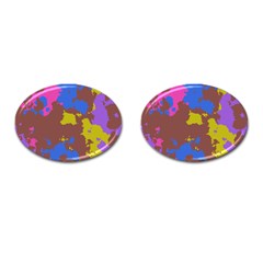 Retro Texture			cufflinks (oval) by LalyLauraFLM