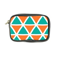 Orange Green Triangles Pattern 	coin Purse by LalyLauraFLM