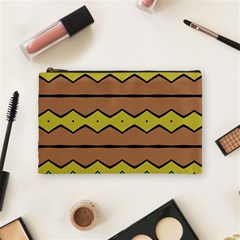 Rhombus And Waves Cosmetic Bag by LalyLauraFLM