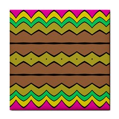 Rhombus And Waves 			tile Coaster by LalyLauraFLM