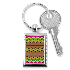 Rhombus And Waves 			key Chain (rectangle) by LalyLauraFLM