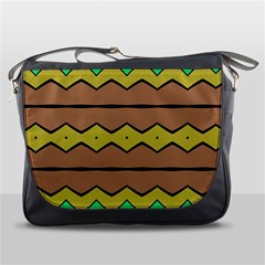 Rhombus And Waves 			messenger Bag by LalyLauraFLM