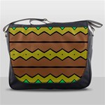 Rhombus and waves 			Messenger Bag Front