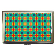 Squares In Retro Colors Pattern 			cigarette Money Case by LalyLauraFLM