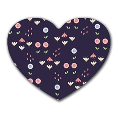 Summer Garden Mouse Pad (heart) by Kathrinlegg