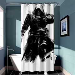 Assassins Creed Black Flag Tshirt Shower Curtain 36  X 72  (stall)  by iankingart