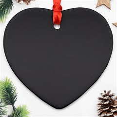 Carbon Fiber Graphite Grey And Black Woven Steel Pattern Ornament (heart) 