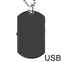 Carbon Fiber Graphite Grey And Black Woven Steel Pattern Dog Tag Usb Flash (one Side) by PaperandFrill