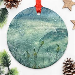 Nature Photo Collage Round Ornament (two Sides)  by dflcprints