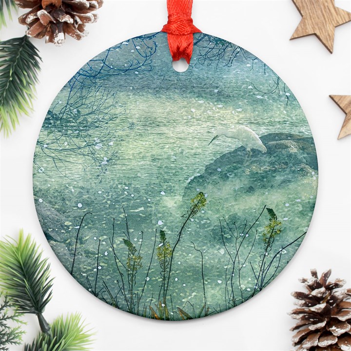 Nature Photo Collage Round Ornament (Two Sides) 