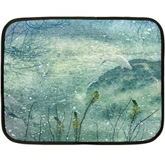 Nature Photo Collage Double Sided Fleece Blanket (mini)  by dflcprints