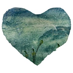 Nature Photo Collage Large 19  Premium Heart Shape Cushions by dflcprints