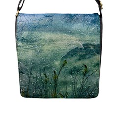 Nature Photo Collage Flap Messenger Bag (l)  by dflcprints