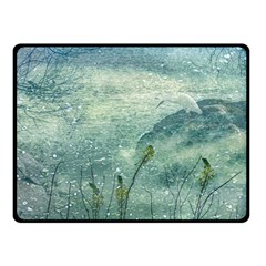 Nature Photo Collage Double Sided Fleece Blanket (small)  by dflcprints