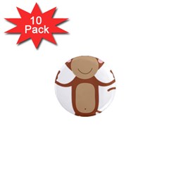 Female monkey with flower 1  Mini Magnet (10 pack) 