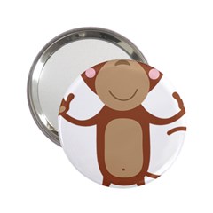 Female monkey with flower 2.25  Handbag Mirrors