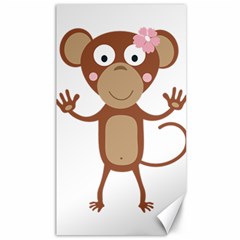 Female monkey with flower Canvas 40  x 72  