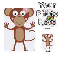 Female monkey with flower Multi-purpose Cards (Rectangle) 