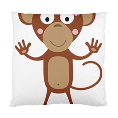 Female monkey with flower Standard Cushion Cases (Two Sides) 