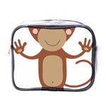 Female monkey with flower Mini Toiletries Bags Front