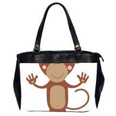 Female monkey with flower Office Handbags (2 Sides) 