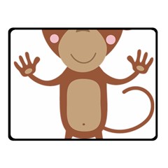 Female monkey with flower Fleece Blanket (Small)