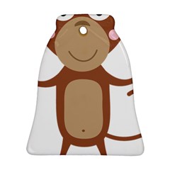 Female Monkey With Flower Bell Ornament (2 Sides) by ilovecotton