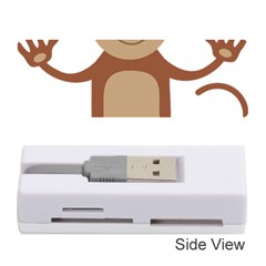 Female monkey with flower Memory Card Reader (Stick) 