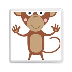 Female monkey with flower Memory Card Reader (Square) 