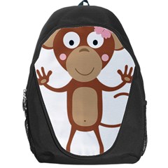 Female monkey with flower Backpack Bag