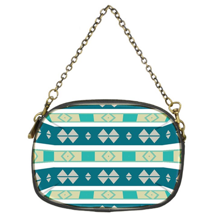 Rhombus and stripes 	Chain Purse (Two Sides)