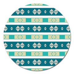 Rhombus And Stripes 			magnet 5  (round) by LalyLauraFLM