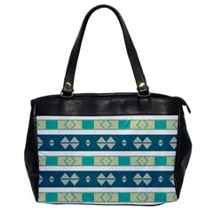 Rhombus and stripes 			Oversize Office Handbag