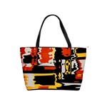 Distorted shapes in retro colors Classic Shoulder Handbag Front