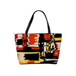 Distorted shapes in retro colors Classic Shoulder Handbag Back