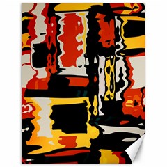 Distorted Shapes In Retro Colors 			canvas 12  X 16  by LalyLauraFLM