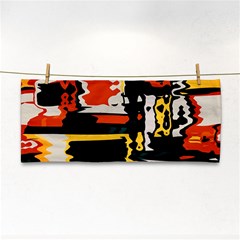 Distorted Shapes In Retro Colors 			hand Towel by LalyLauraFLM