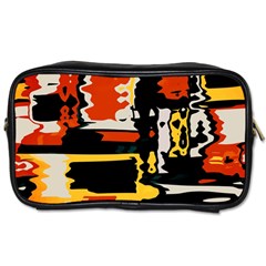 Distorted Shapes In Retro Colors 			toiletries Bag (one Side) by LalyLauraFLM