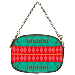 Rhombus Stripes And Other Shapes 	chain Purse (two Sides) by LalyLauraFLM