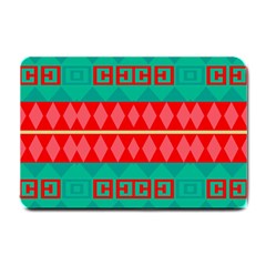 Rhombus Stripes And Other Shapes 			small Doormat by LalyLauraFLM