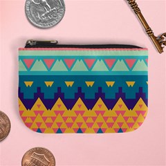 Pastel Tribal Design 	mini Coin Purse by LalyLauraFLM