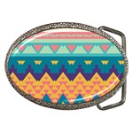 Pastel tribal design 			Belt Buckle Front