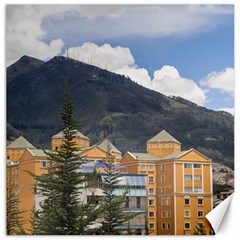 Buildings And Mountains Urban Scene In Quito Ecuador Canvas 16  X 16   by dflcprints