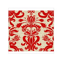 Ruby Red Swirls Small Satin Scarf (square)