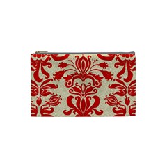 Ruby Red Swirls Cosmetic Bag (small)  by SalonOfArtDesigns