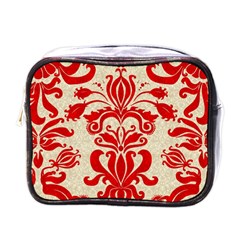 Ruby Red Swirls Mini Toiletries Bags by SalonOfArtDesigns