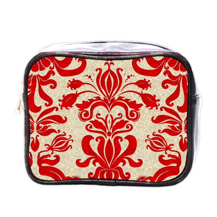 Ruby Red Swirls Mini Toiletries Bags