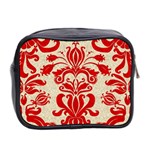 Ruby Red Swirls Mini Toiletries Bag 2-Side Back